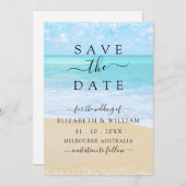 Save The Date Tropical Summer Beach Enregistrer La Date (Devant / Derrière)