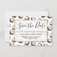 Tropical Summer Brown Blanc Coco Motif Fruit