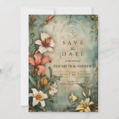 Save The Date Tropical Vintage Garden Wedding (Devant)