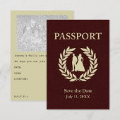 save the date trouwpaspoort (Voorkant / Achterkant)