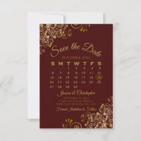 Trucs d'or sur Auburn Élégant calendrier de mariag