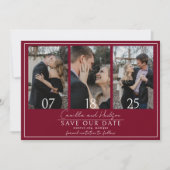Save The Date True Simplicity 4 | Burgundy | Wedding (Devant)