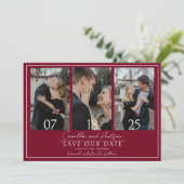 Save The Date True Simplicity 4 | Burgundy | Wedding (Debout devant)