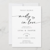 Save The Date Truly Deeply Madly In Love Elegant Wedding Invite (Devant)