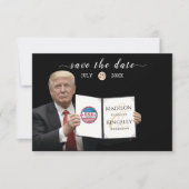 Save The Date Trump le plus grand 💍 Mariage de patriote Enregis (Devant)