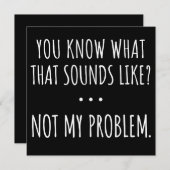 Save The Date Tu Sais Ce Que Ça Semble Ne Pas Être Mon Problème (Devant / Derrière)