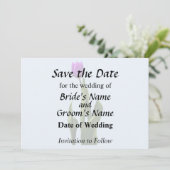 Save The Date Tulipe pourpre simple (Debout devant)