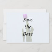 Save The Date Tulipe pourpre simple (Dos)