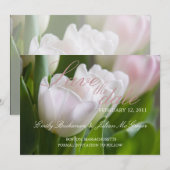 Save The Date Tulipes blanches • Annonce de sauvegarde de la dat (Devant / Derrière)