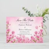 Save The Date Tulipes roses Fleurs Mariage floral (Debout devant)