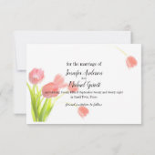 Save The Date Tulipes roses tendres (Dos)