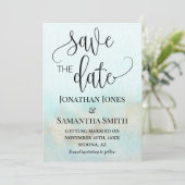 Save The Date Turquoise avec Gold Ocean Mariage Beach (Debout devant)