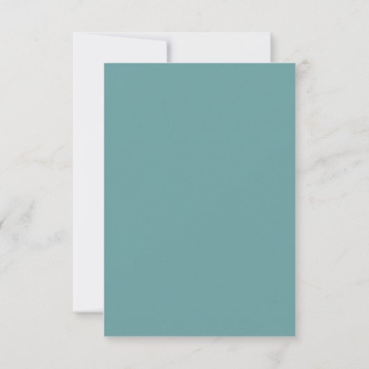 Save The Date Turquoise & Blanc Simple Elégant Mariage Oval Phot (Dos)