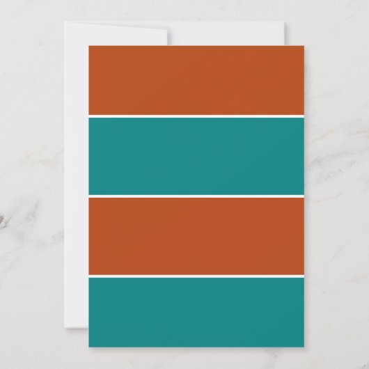 Save The Date Turquoise bleu, couleur rouille bloc mariage Enreg (Dos)