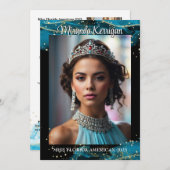 Save The Date Turquoise Dream Pageant Autograph Card QR Code (Devant / Derrière)