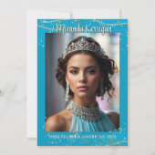 Save The Date Turquoise Dream Pageant Autograph Card QR Code (Devant)