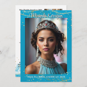 Save The Date Turquoise Dream Pageant Autograph Card QR Code