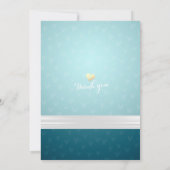 Save The Date Turquoise Gold & White Ribbon Script Enregistrer L (Dos)