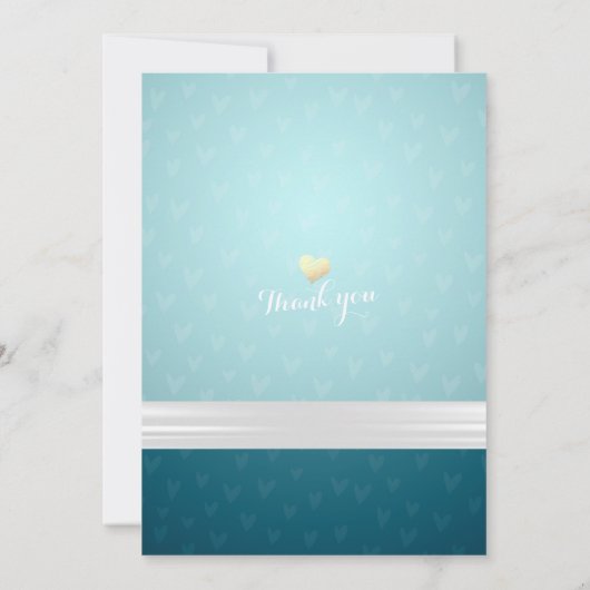 Save The Date Turquoise Gold & White Ribbon Script Enregistrer L (Dos)