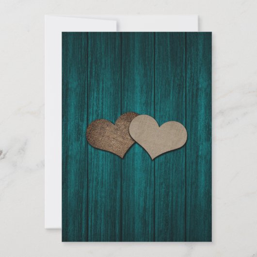 Save The Date Turquoise Mason Jar Rustic Country Barne Mariage e (Dos)