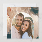 Save The Date Turquoise peintre mariage arche moderne 1 photo (Dos)