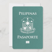 Save The Date Turquoise Philippines Passeport Enregistrer La Dat (Devant)