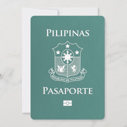 Save The Date Turquoise Philippines Passeport Enregistrer La Dat (Devant)