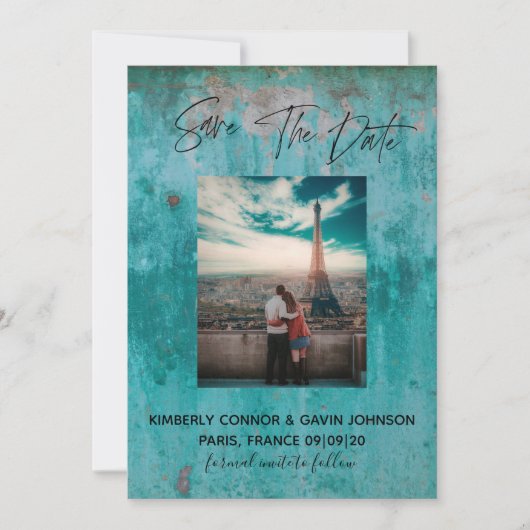 Save The Date |Turquoise Roest (Voorkant)
