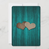 Save The Date Turquoise rustique Mason Jar Mariage de automne en (Dos)