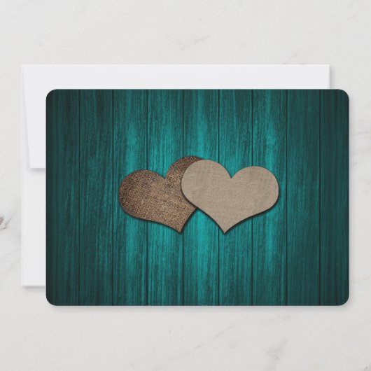 Save The Date Turquoise Rustique Mason Jar String Lumières Maria (Dos)