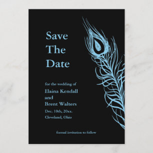 Save The Date Turquoise Shake your Tail Feathers Enregistrer la
