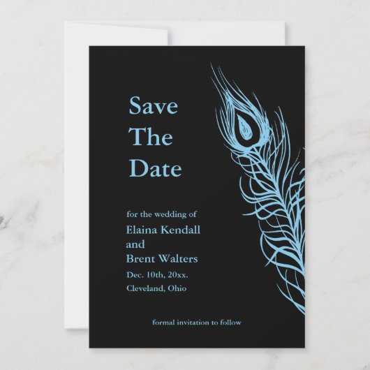 Save The Date Turquoise Shake your Tail Feathers Enregistrer la  (Devant)