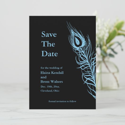 Save The Date Turquoise Shake your Tail Feathers Enregistrer la (Debout devant)