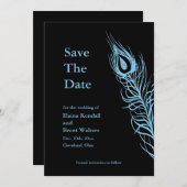 Save The Date Turquoise Shake your Tail Feathers Enregistrer la  (Devant / Derrière)