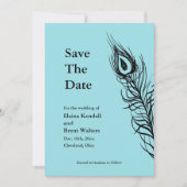 Save The Date Turquoise Shake your Tail Feathers Enregistrer la  (Devant)