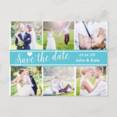 SAVE THE DATE Turquoise Wedding 6 FOTO Briefkaart (Voorkant)