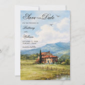 Save The Date Tuscany Countryside Vineyard Wedding  (Devant)