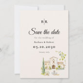 Save The Date Tuscany Italy Destination Wedding (Devant)