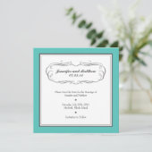 Save The Date Tuxedo Enregistrer la date - Turquoise et Grey (Debout devant)