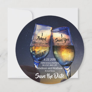 Save The Date Twin Flame Enregistrer les dates Enregistrer la da