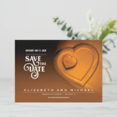 Save The Date Two Hearts Beating As One - Gold - (Version 6) (Debout devant)