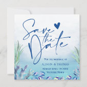 Save The Date Two Less Fish in The Sea Summer Wedding  (Devant)