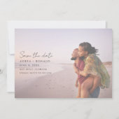 Save The Date Two Photo Love and the Beach Wedding (Dos)