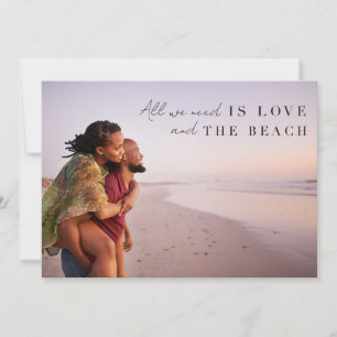 Save The Date Two Photo Love and the Beach Wedding