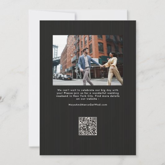 Save The Date Two photo simple stylish script wedding (Dos)