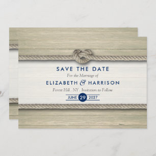 Save The Date Tying The Knot Rustic Beach Wedding Enregistrer La