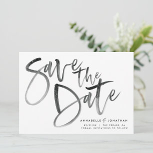 Save The Date Type de script d'aquarelle moderne mariage simple