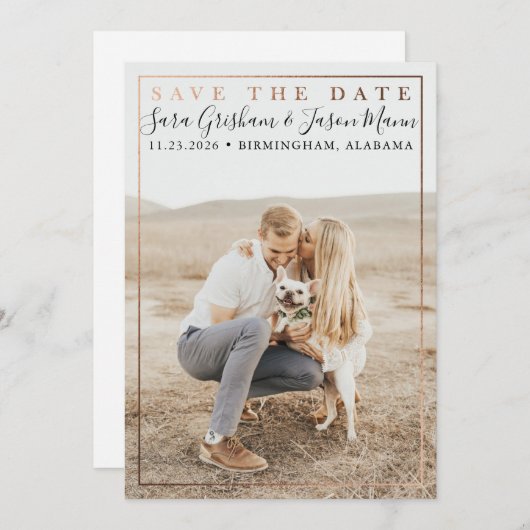 Save The Date Type moderne (Devant / Derrière)