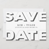 Save The Date Type moderne QR CODE mariage (Devant)