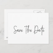 Save the Date | Typografie Briefkaart (Voorkant / Achterkant)